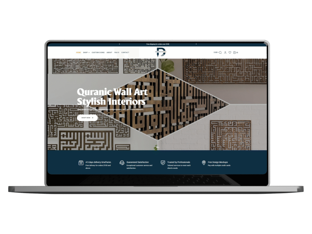 Depicted Designs project mockup showcasing creative branding and professional design by Hopeway Solutions