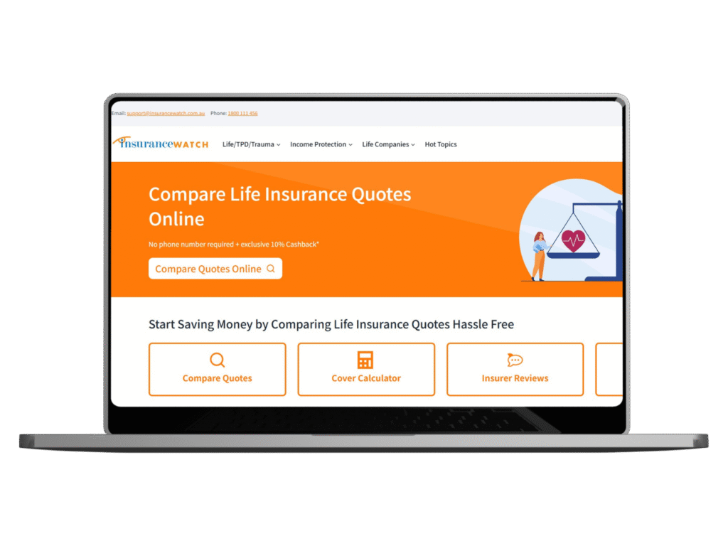 Insurance Watch project mockup showcasing professional branding and design by Hopeway Solutions